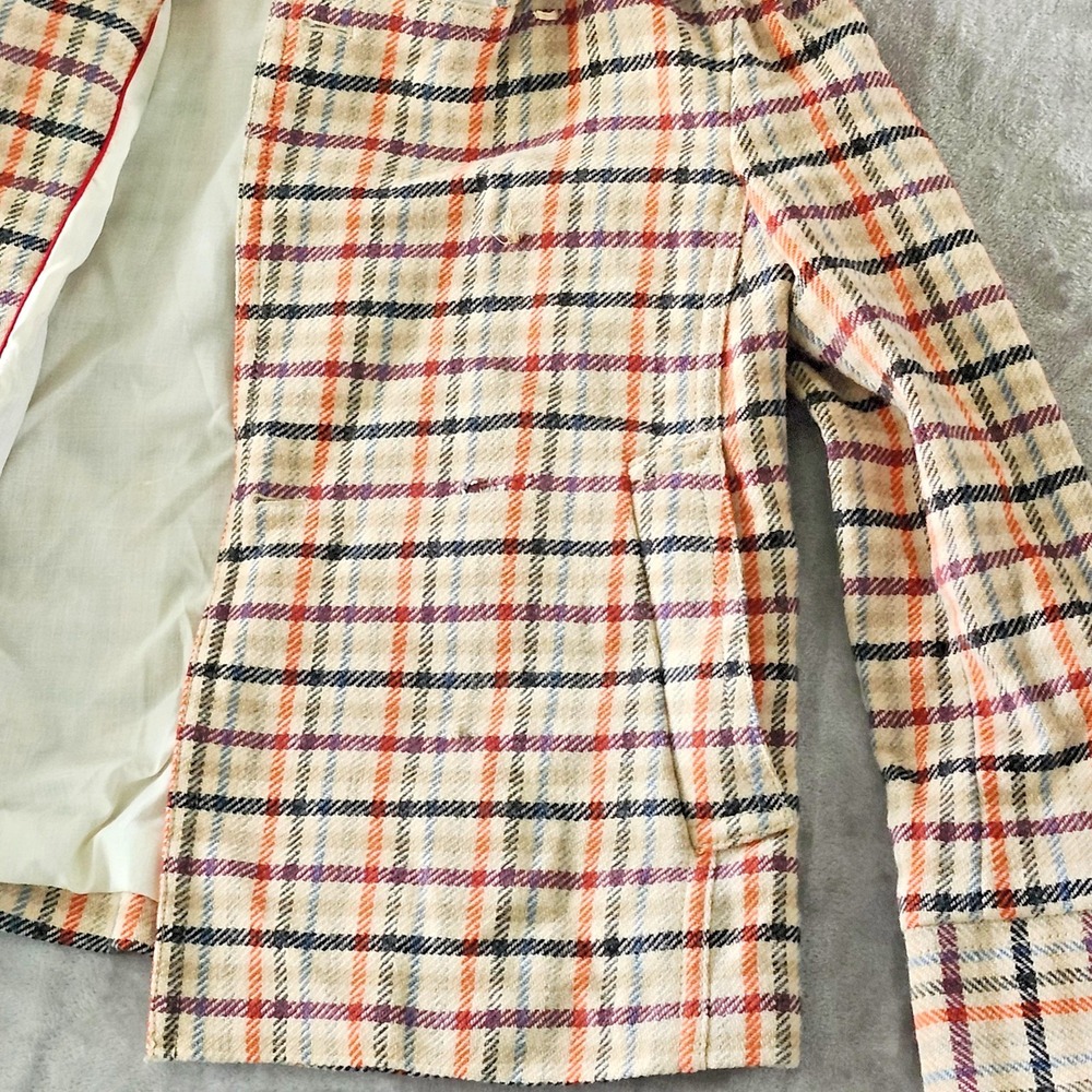 $500‎ Marc Jacobs Classic Plaid Wool Coat Preppy Vintage Size Small READ - Picture 8 of 13